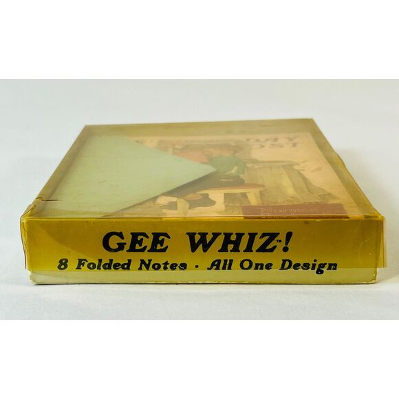 RARE NOS Norman Rockwell 1970s Notecards (8) Gee Whiz Leanin' Tree - Picture 3 of 10